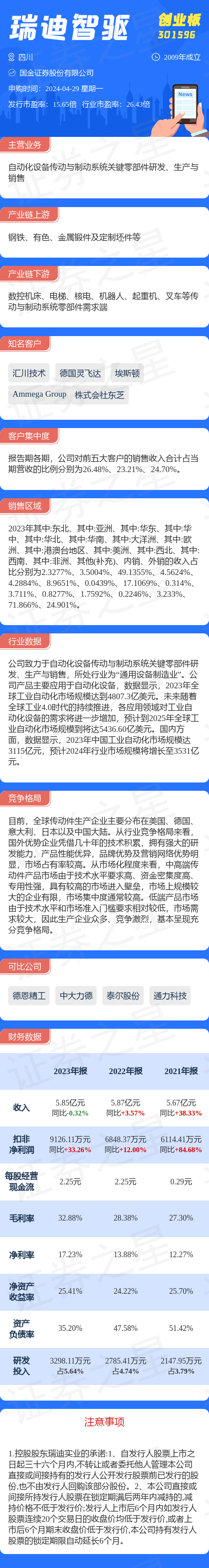 瑞迪智驱拟10转增4派5.6元（含税）