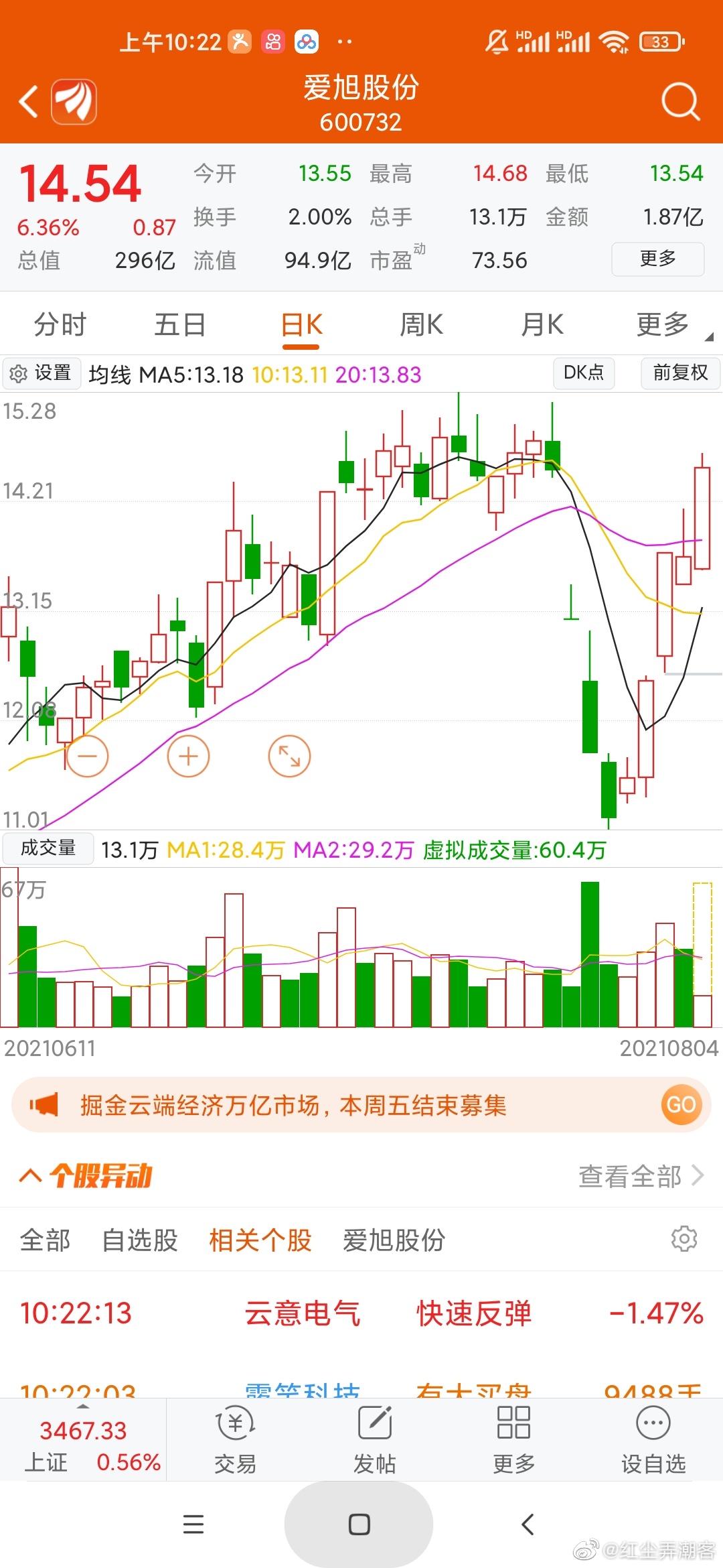 爱旭股份(600732.SH)：拟7.5亿元投建临邑112.5MW风电项目