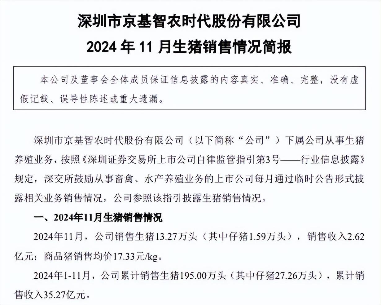 温氏股份：6月销售生猪300.73万头 同比增长28.93%