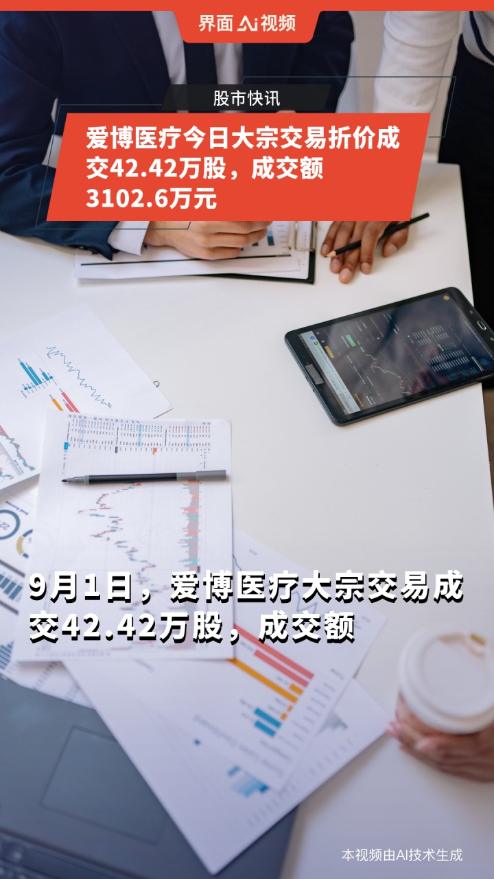 爱博医疗现8笔大宗交易 总成交金额3102.60万元