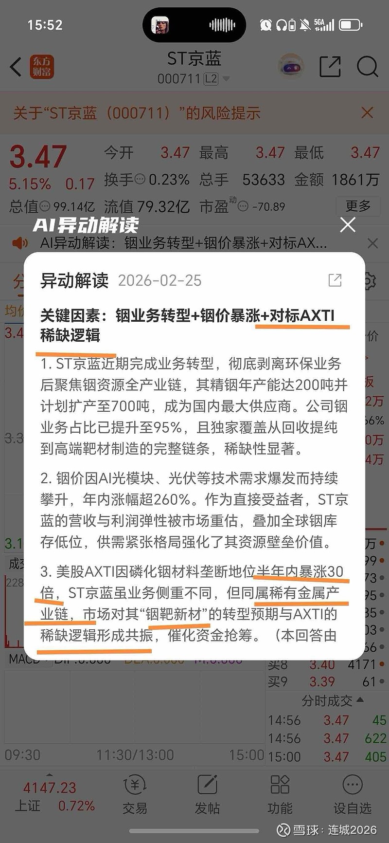 000711，停牌核查！ST板块连续大涨，紧急提示风险